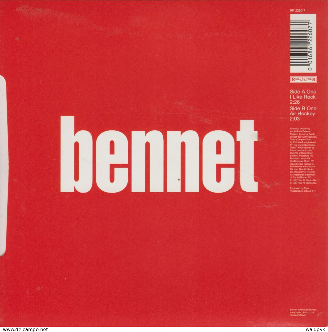 BENNET - I Like Rock - Andere - Engelstalig