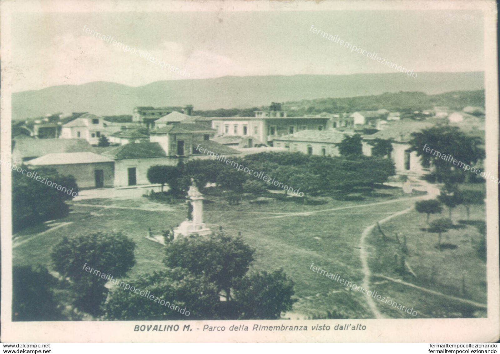 Z112 Cartolina Bovalino Parco Della Rimbembranza Visto Dall'alto Reggio Calabria - Reggio Calabria