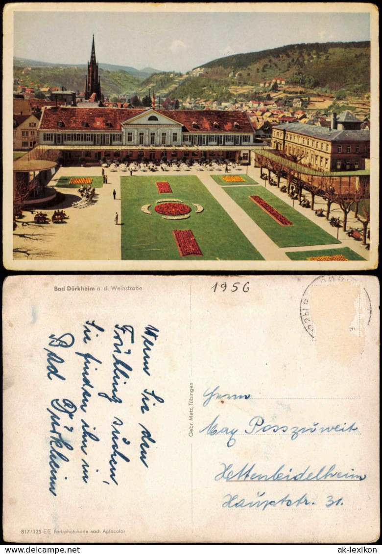 Ansichtskarte Bad Dürkheim Blick über Die Stadt - Color AK 1956 - Bad Duerkheim