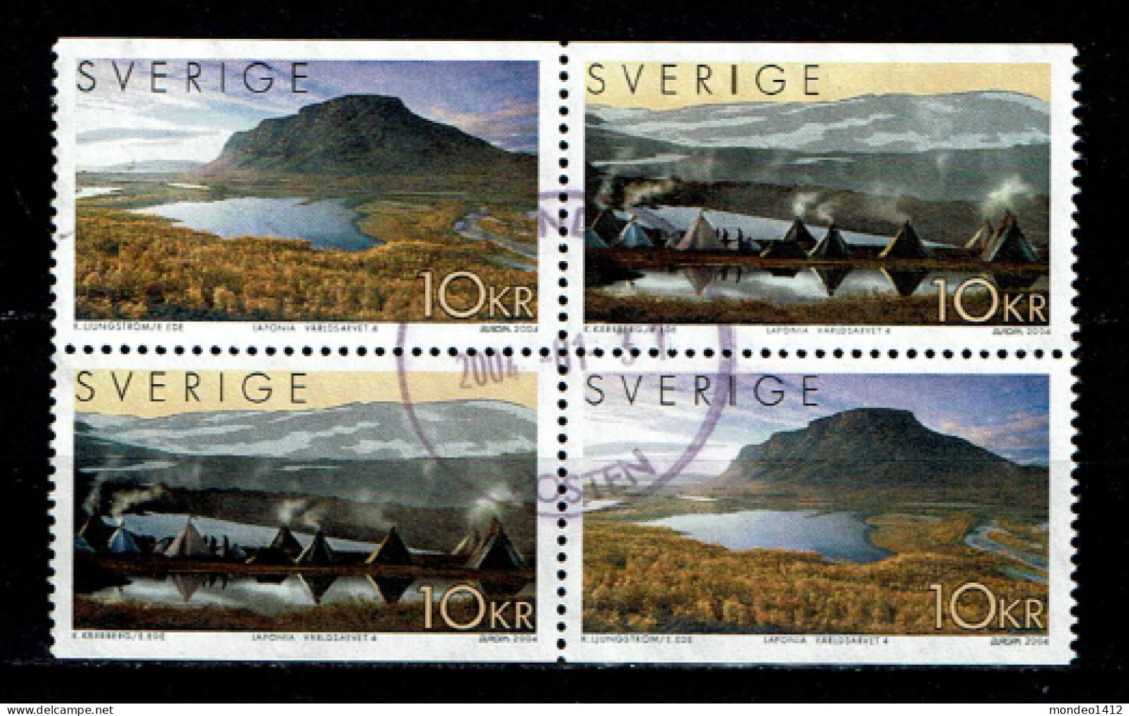 Sweden 2004 - Europa - Holidays. UNESCO World Heritage Site, Laponia Nature Reserve - Used - Usati