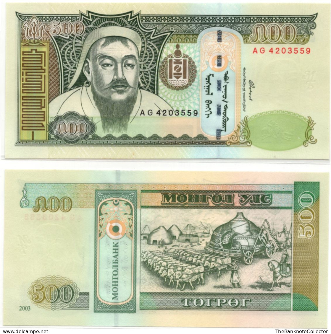 Mongolia 500 Tugrik 2003  P-66 UNC - Mongolia