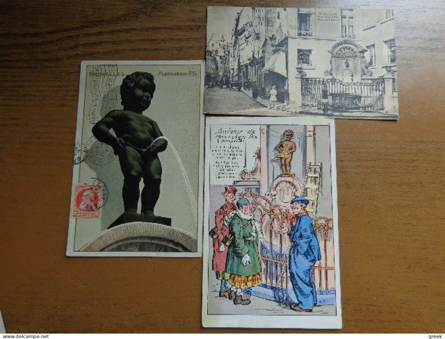 Bruxelles: 7 Cartes - Manneken Pis -> Onbeschreven En Beschreven - Monuments