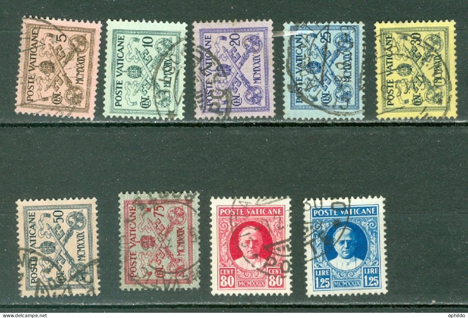 Vatican  Yvert 26/34  Ou Sassone 1/9  Ob  TB   - Gebraucht