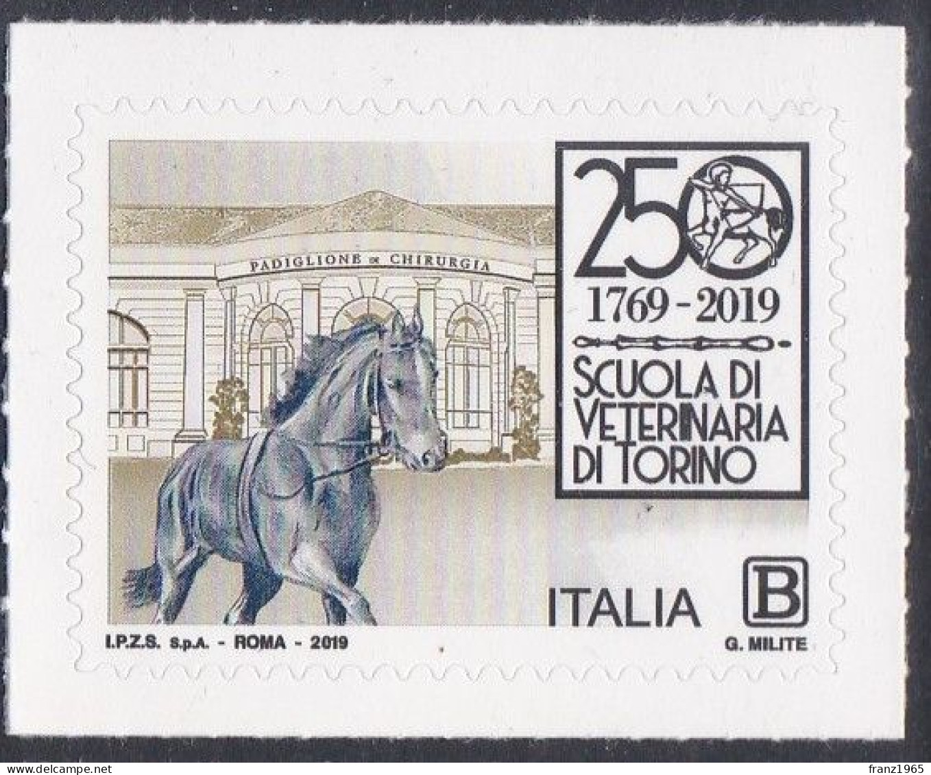 250th Anniv School Of Veterinary Medicine Of Turin - 2019 - 2011-20: Nieuw/plakker