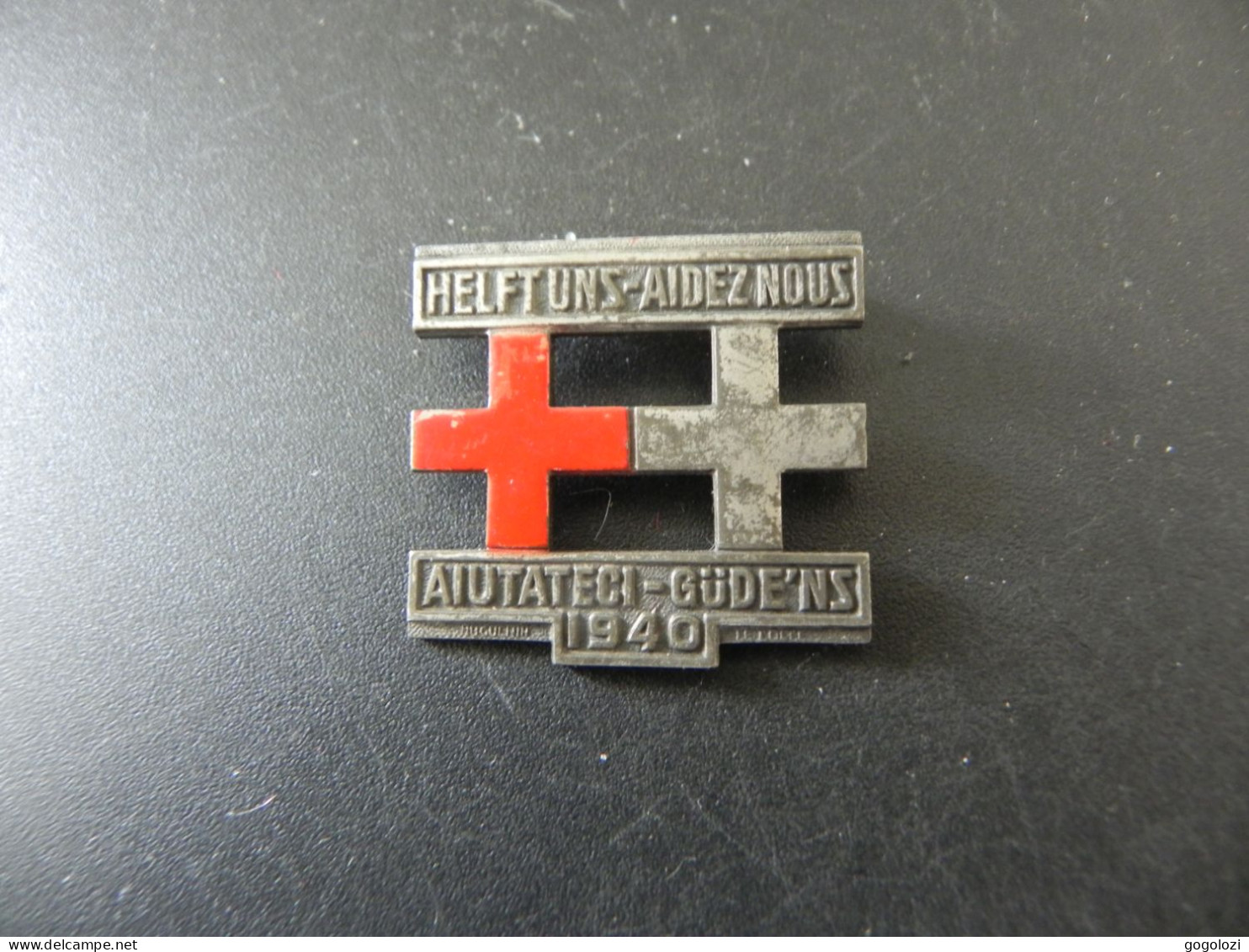 Old Badge Schweiz Suisse Svizzera Switzerland - Nationalspende Rotes Kreuz - Don National Croix-Rouge 1940 - Unclassified