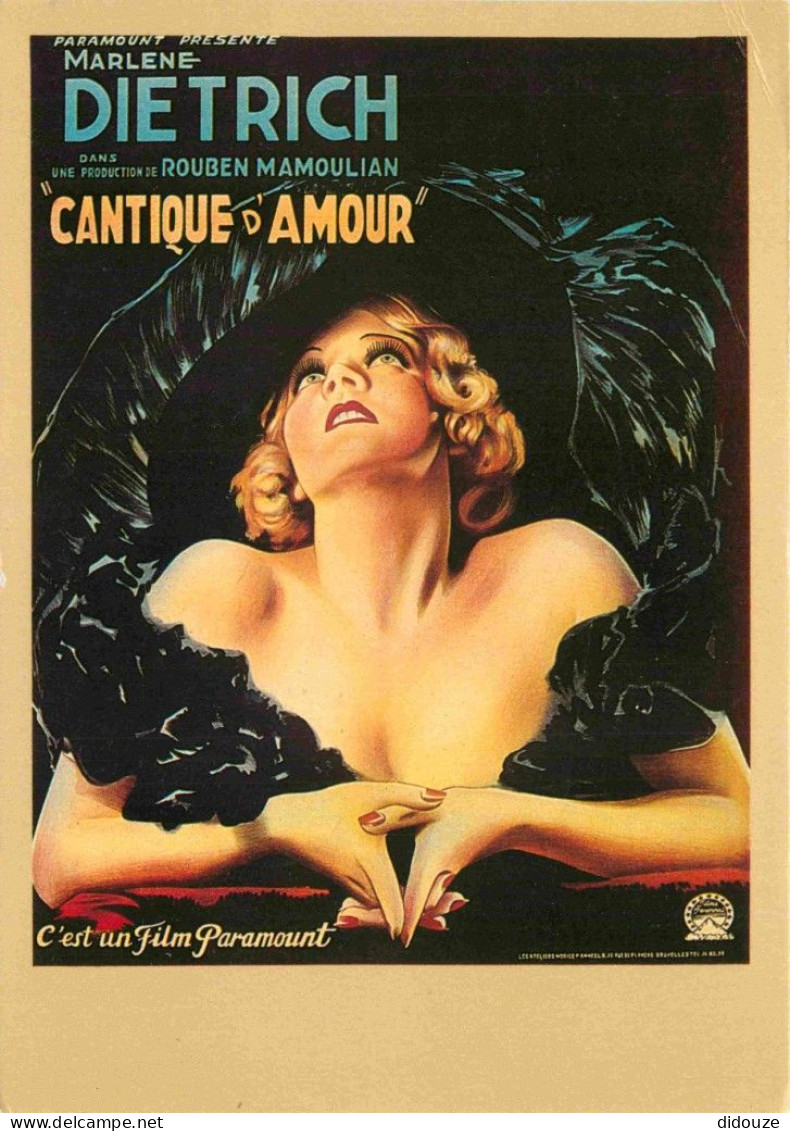 Cinema - Affiche De Film - Cantique D'amour - Marlène Dietrich - CPM - Voir Scans Recto-Verso - Affiches Sur Carte