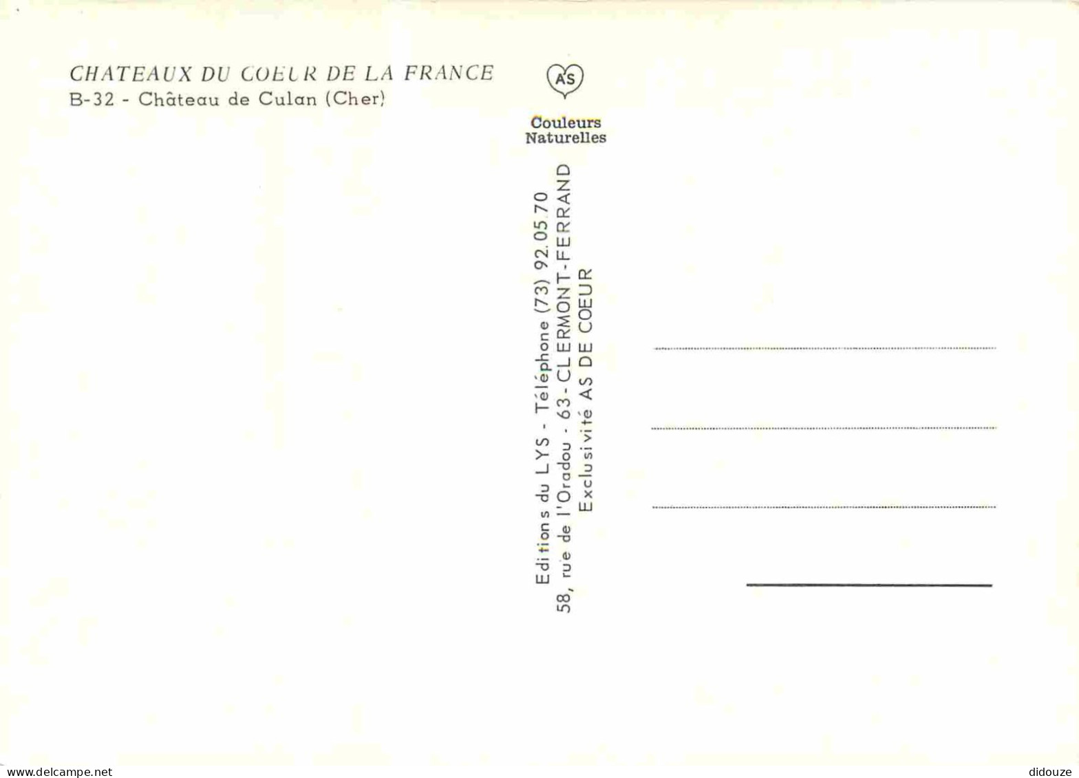 18 - Culan - Le Château - CPM - Carte Neuve - Voir Scans Recto-Verso - Culan