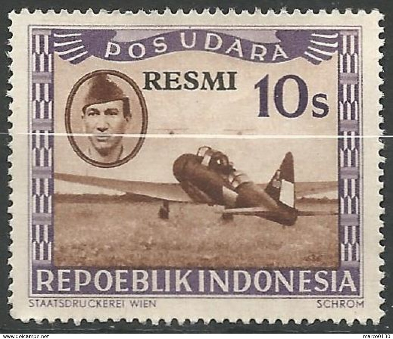 INDONESIE  / POSTE AERIENNE OFFICIELLE N° SCOTT 1 NEUF Sans Gomme - Indonesien