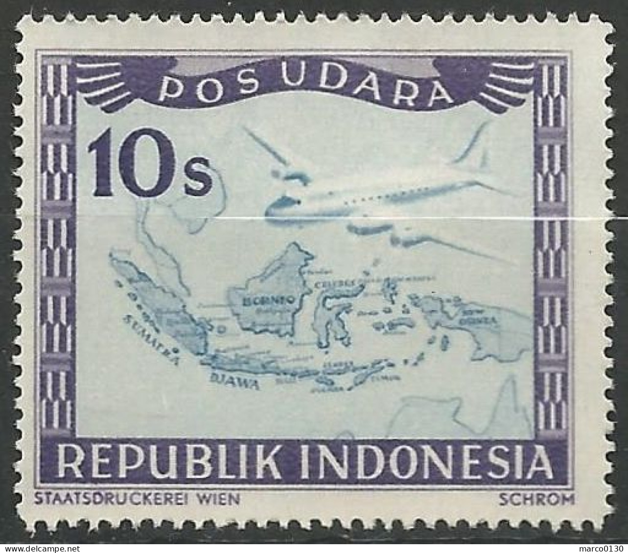 INDONESIE  / POSTE AERIENNE N° SCOTT 19 NEUF Sans Gomme - Indonesia
