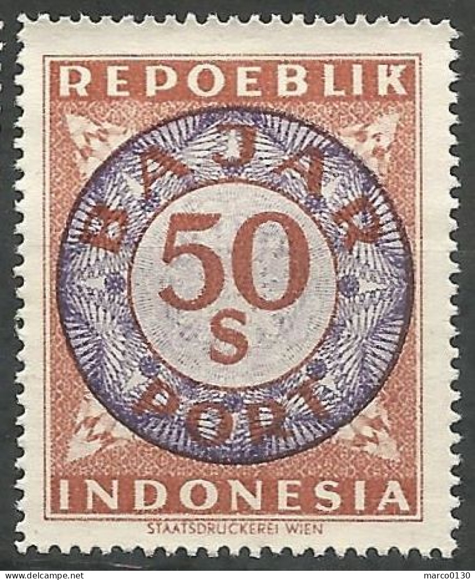 INDONESIE / TAXE N° SCOTT 11 NEUF Sans Gomme - Indonesia
