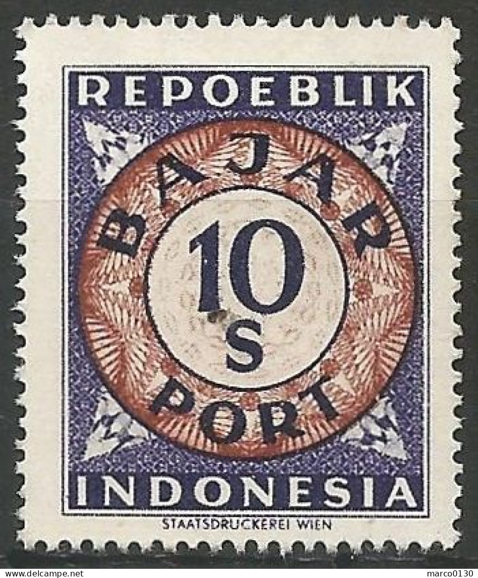 INDONESIE / TAXE N° SCOTT 6 NEUF Sans Gomme - Indonesia