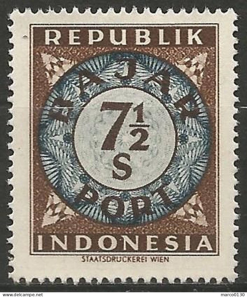 INDONESIE / TAXE N° SCOTT 18 NEUF Sans Gomme - Indonesien