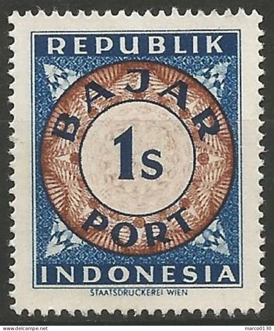 INDONESIE / TAXE N° SCOTT 14 NEUF Sans Gomme - Indonesien