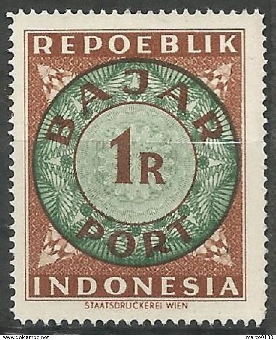 INDONESIE / TAXE N° SCOTT 13 NEUF Sans Gomme - Indonesia