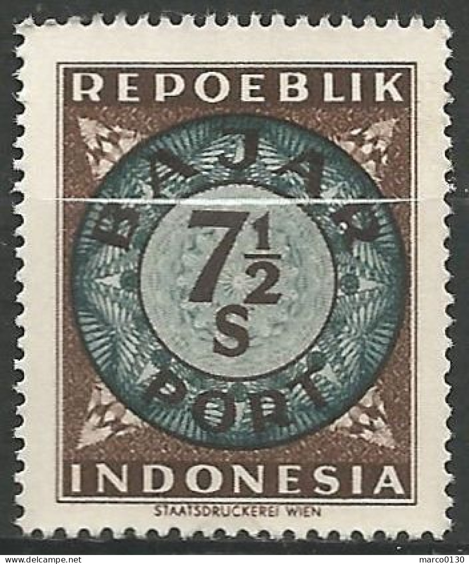 INDONESIE / TAXE N° SCOTT 5 NEUF Sans Gomme - Indonesia