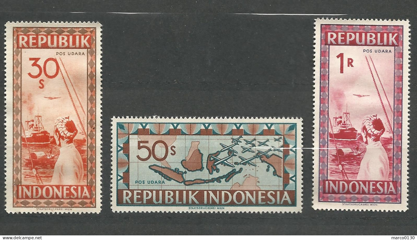 INDONESIE  N° SCOTT N° 60A+ N° 60B + N° 60C NEUF Sans Gomme - Indonesien