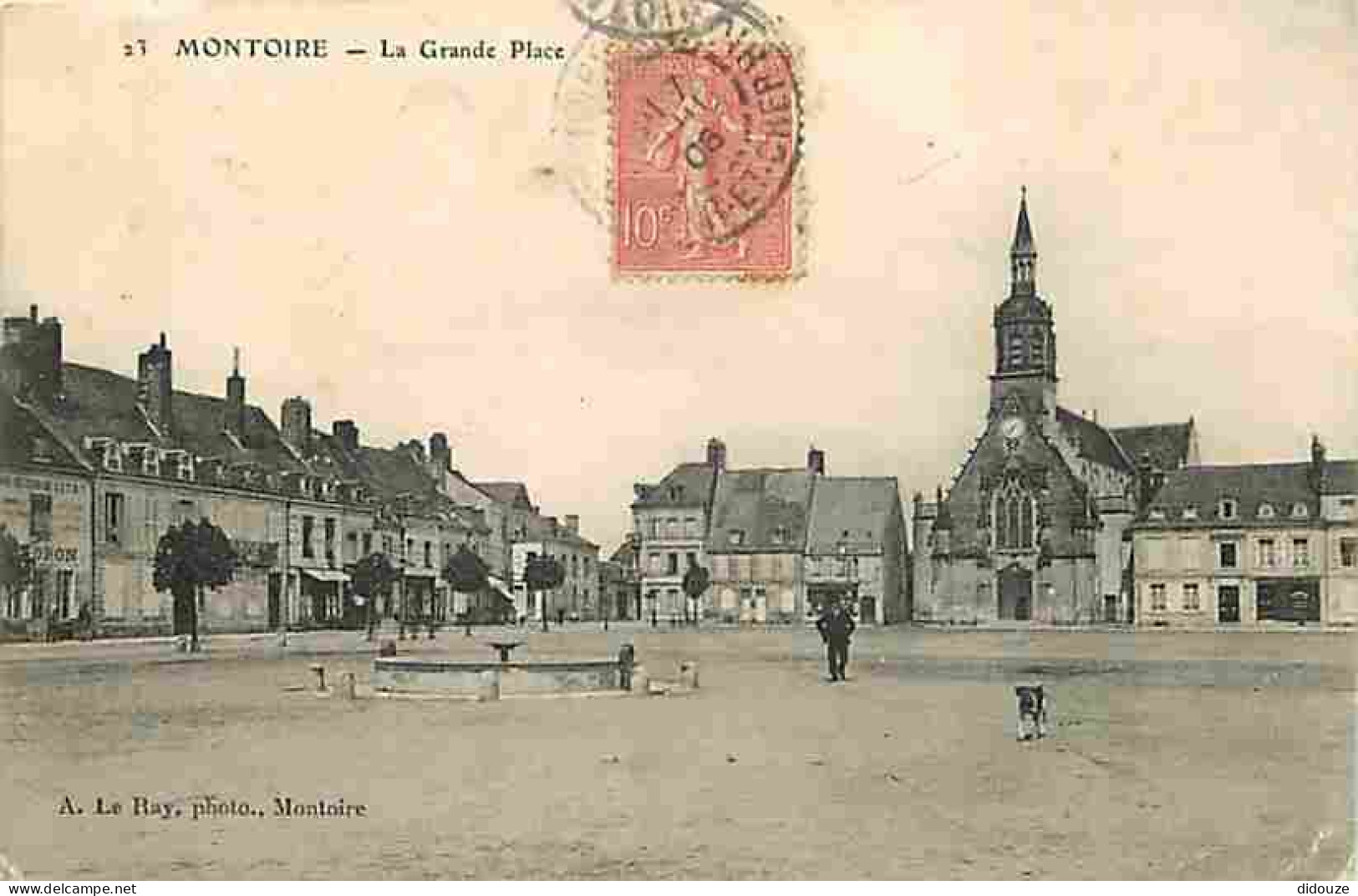 41 - Montoire - La Grande Place - Animée - Correspondance - Oblitération Ronde De 1908 - CPA - Voir Scans Recto-Verso - Montoire-sur-le-Loir