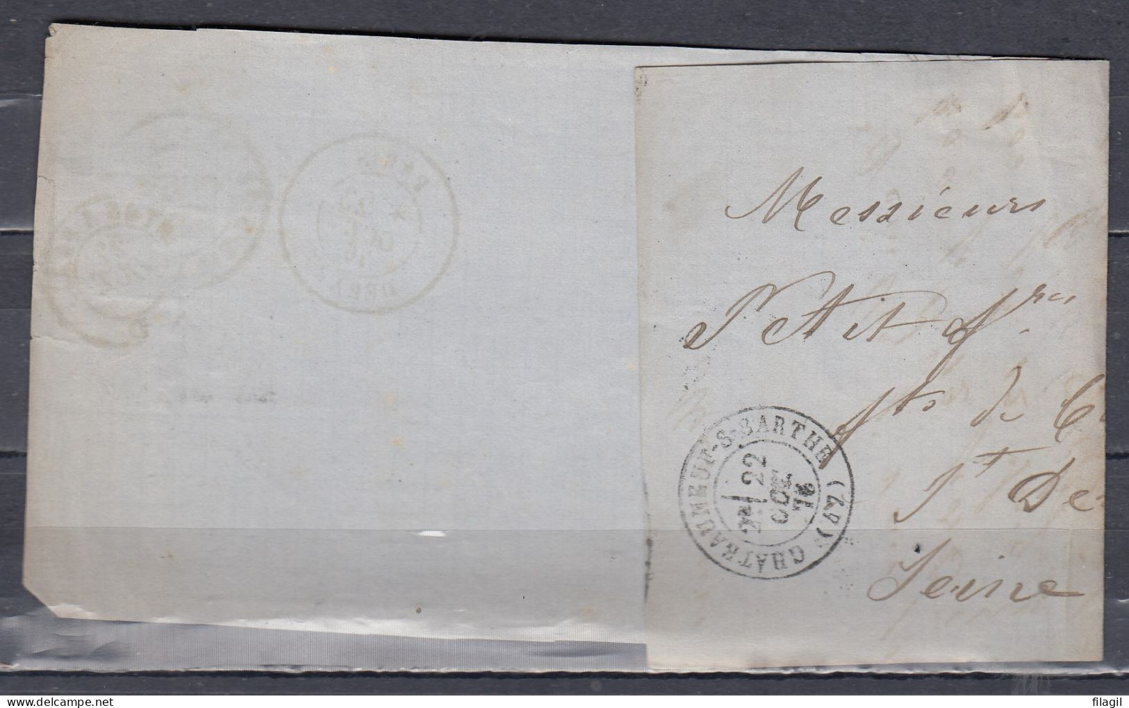 Briefstuk Van Chateauneuf-S-Sarthe Naar St Denis - 1871-1875 Ceres