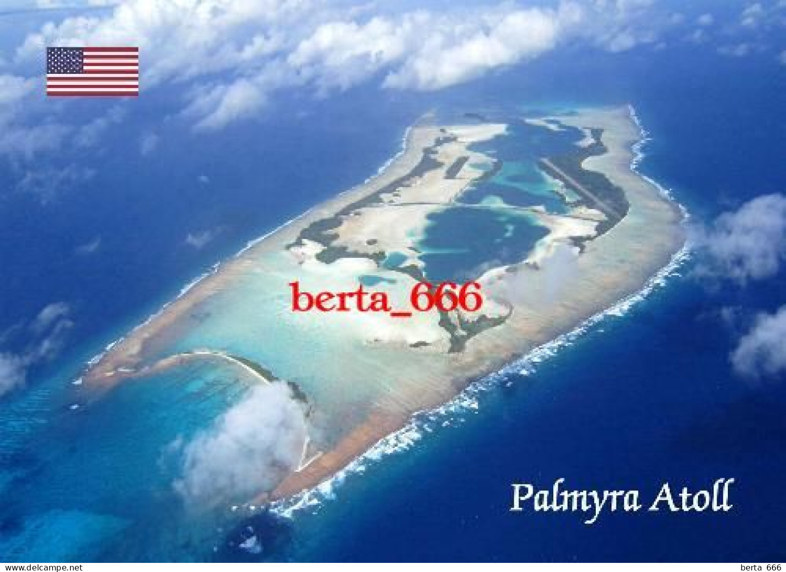 United States Palmyra Atoll Aerial View New Postcard - Altri & Non Classificati