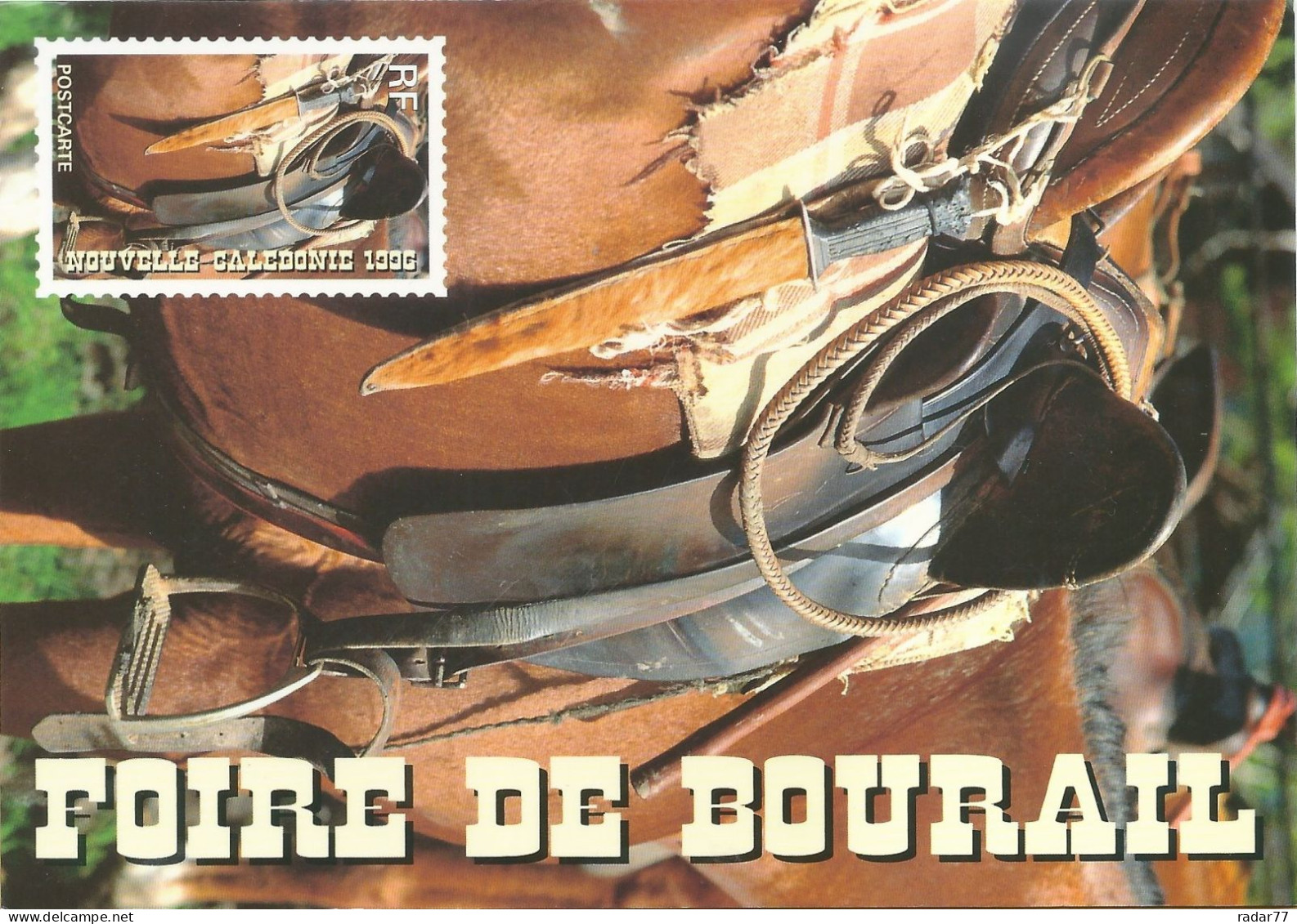 Entier Carte Postale PAP Nouvelle-Calédonie N°3-CP 100F Foire De Bourail Oblitéré - Interi Postali