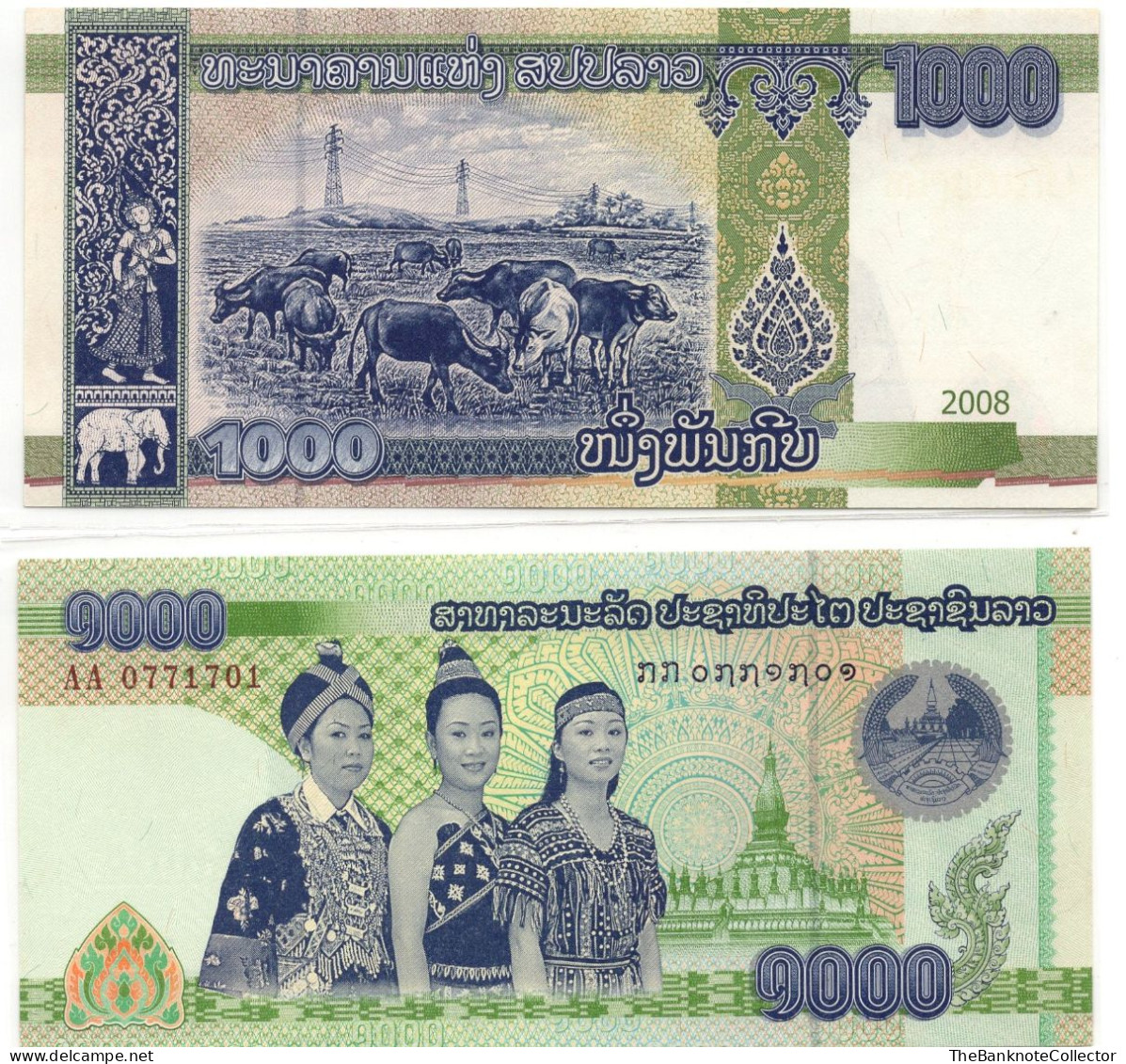 Laos 1000 Kips 2008 P-39 UNC - Laos