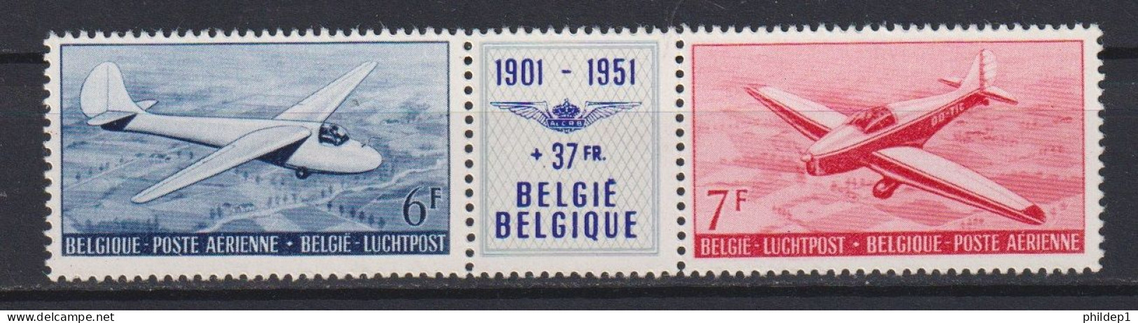 Belgique COB N° PA26/27 (triptyque) **, MNH, Neuf(s). Fraîcheur Postale. TTB !!!! - Postfris