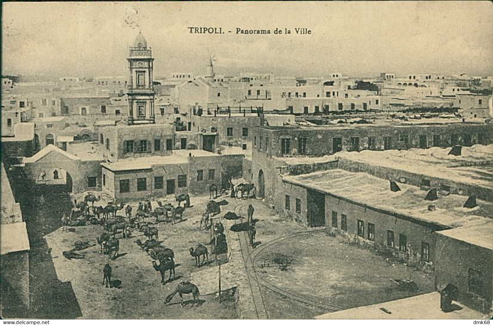 LIBIA / LIBYA - TRIPOLI - PANORAMA DE LA VILLE - EDIT SAID BEN SALAH BEN-GEMBHA - MAILED 1919 - OVERPRINT STAMPS (12439) - Libyen