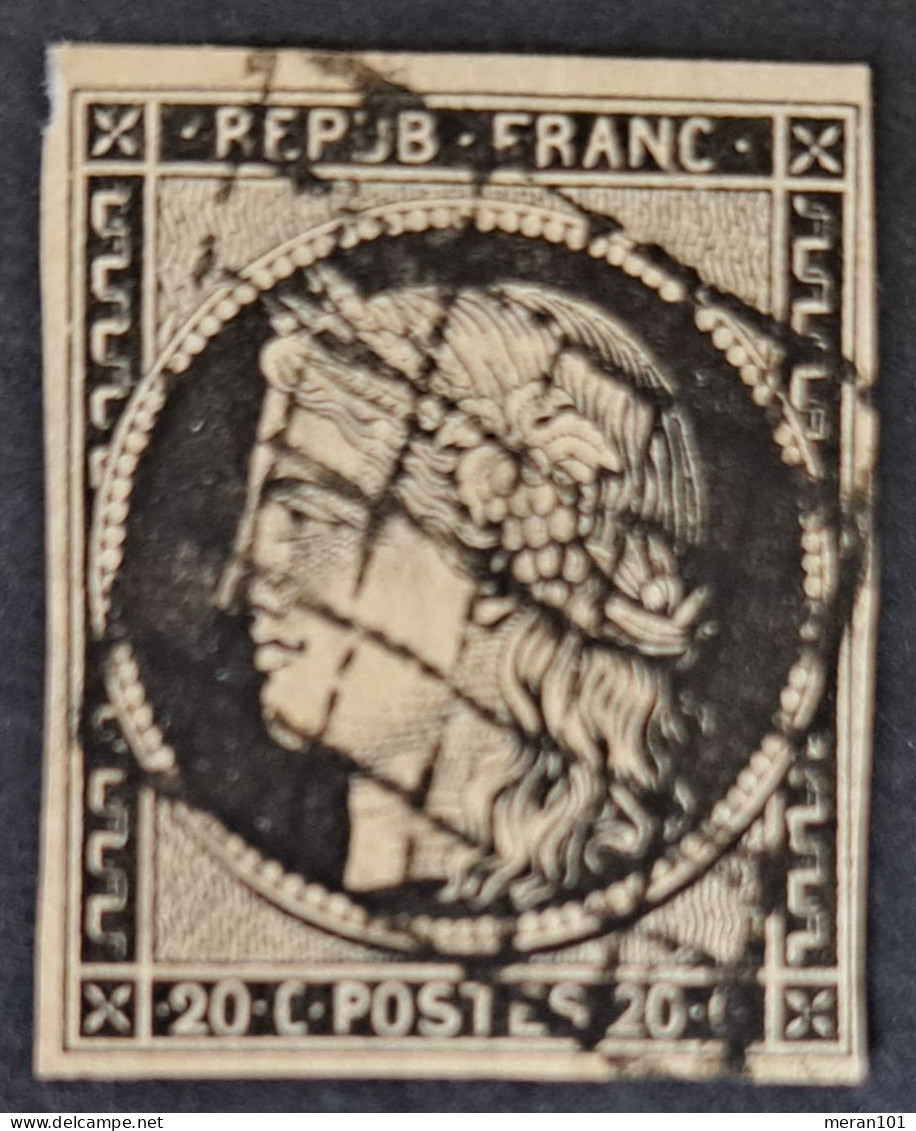 Frankreich 1849, Mi 3 X Weißes Papier Gestempelt - 1849-1850 Cérès