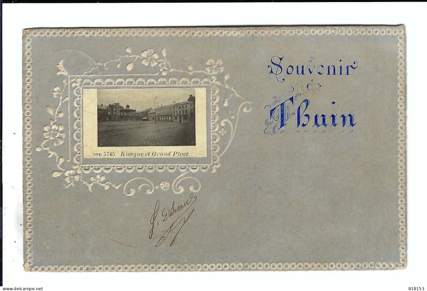 Souvenir De Thuin  DVD 5745  Kiosque Et Grand'Place  1904 - Thuin