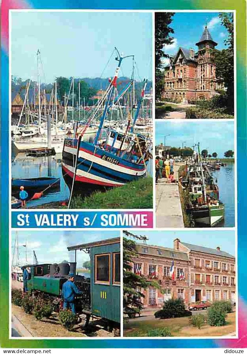 80 - Saint Valery Sur Somme - Multivues - Train - Bateaux - CPM - Voir Scans Recto-Verso - Saint Valery Sur Somme