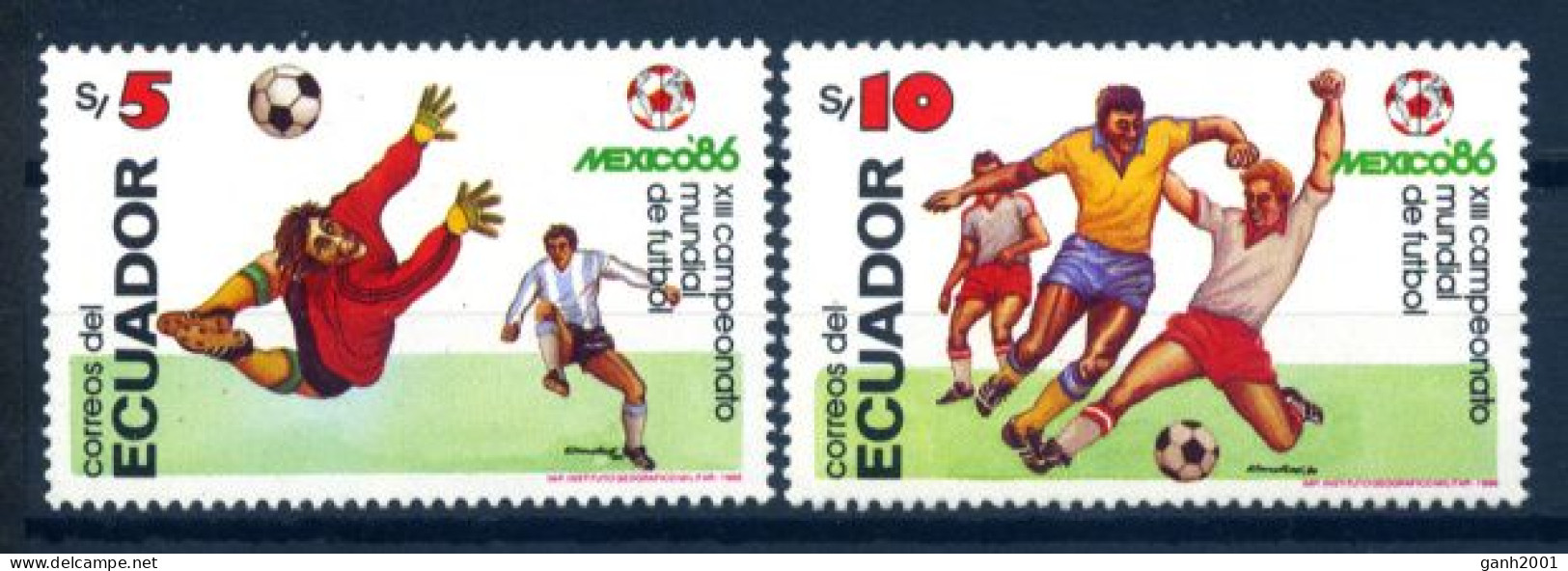 Ecuador 1986 / Football Soccer FIFA World Cup Mexico MNH Fútbol Copa Mundial / Hf04  32-2 - 1986 – México