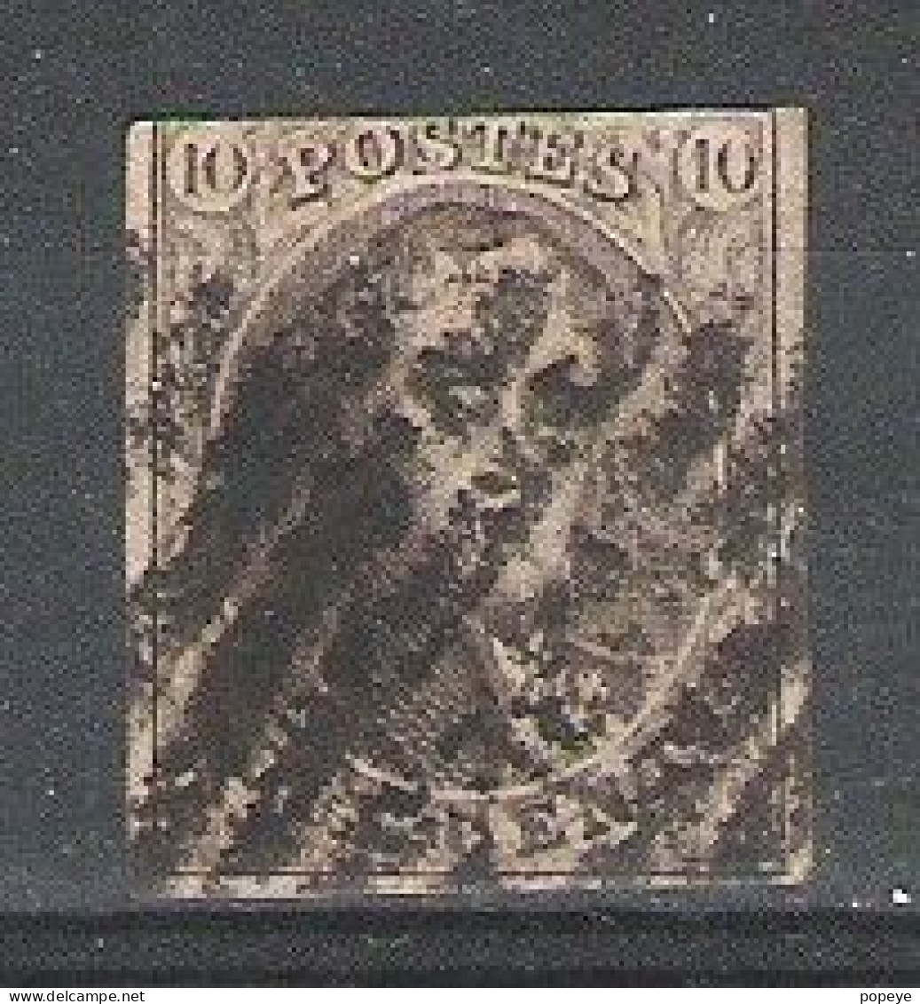 N°3 En Oblt Cachet 8 Barres ( Papier épais ) - 1849-1850 Médaillons (3/5)