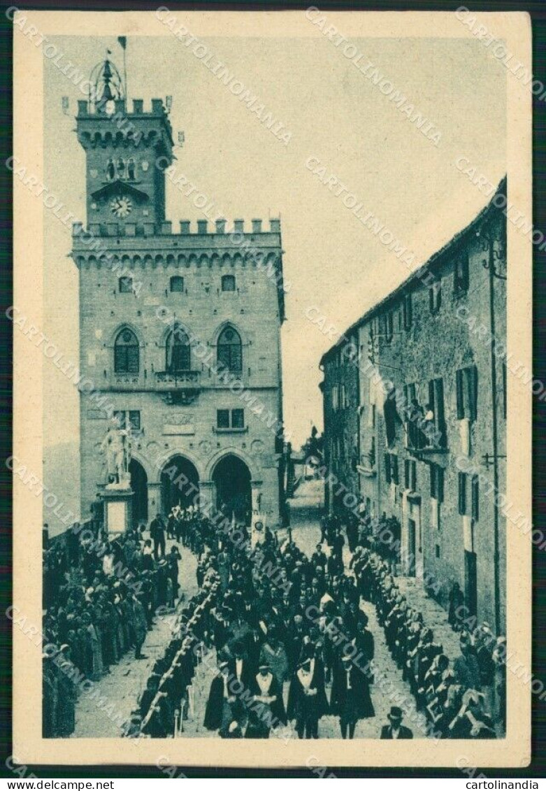 San Marino Capitani Reggenti PIEGHINA FG Cartolina MQ5699 - Saint-Marin