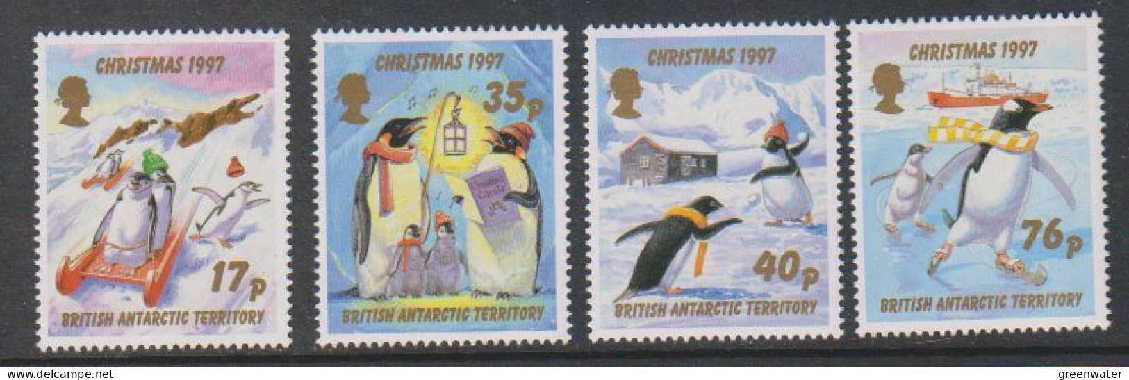 British Antarctic Territory (BAT) 1997 Christmas 4v ** Mnh (59510A) - Unused Stamps