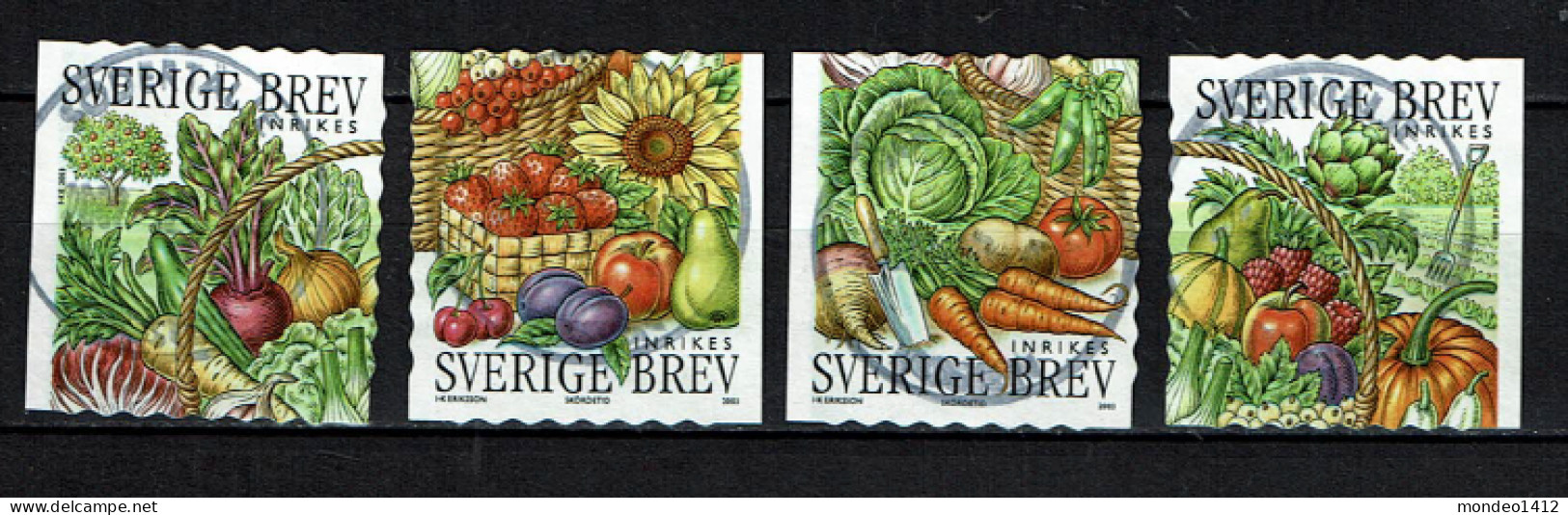 Sweden 2003 - Fruits And Vegetables, Fruits Et Légumes  - Used - Used Stamps