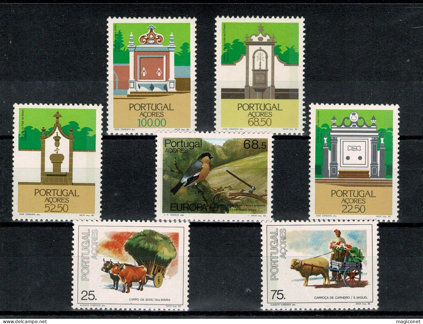 Açores Année Complète Sans Bloc 1986 Y&T N° 365/371** - Azores