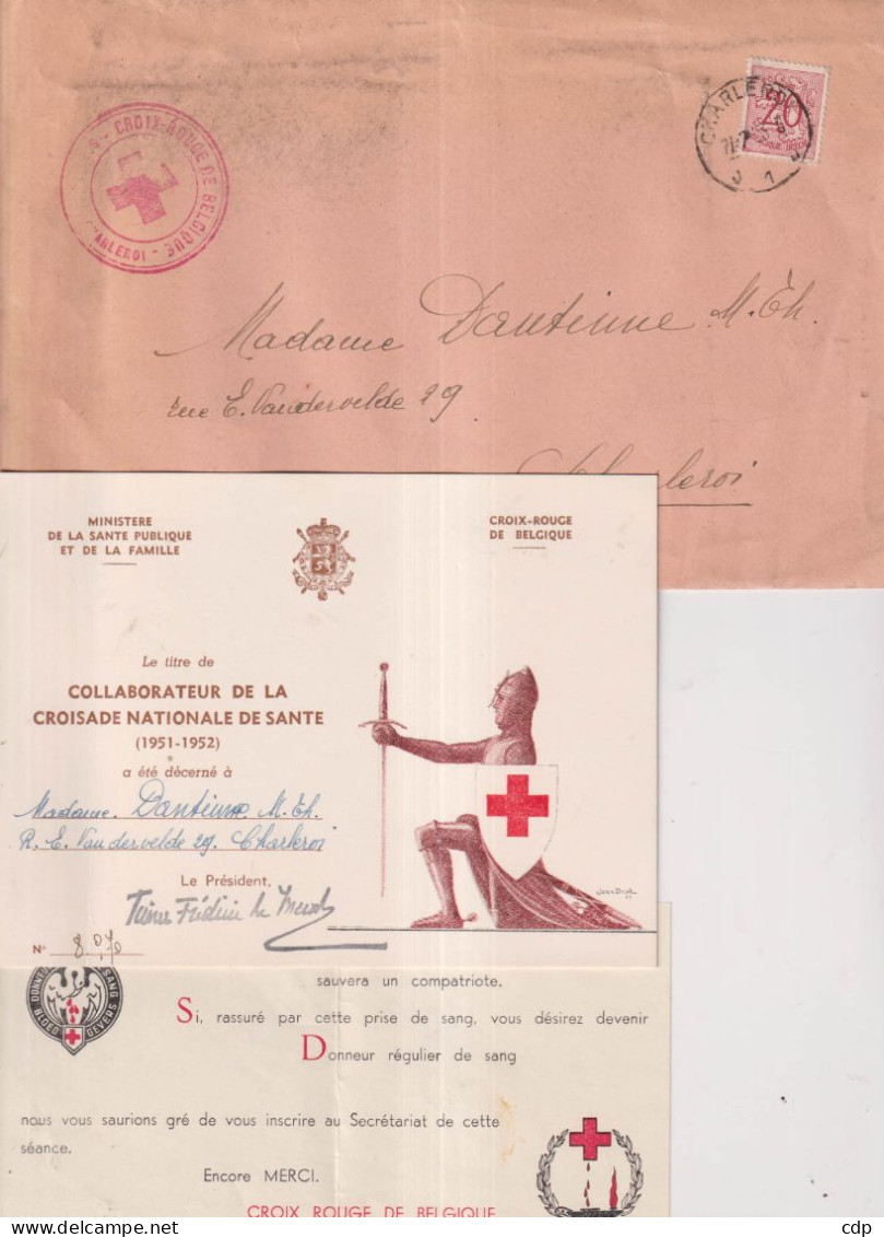 CROIX ROUGE Croisade Nationale De Santé   1951 - Red Cross