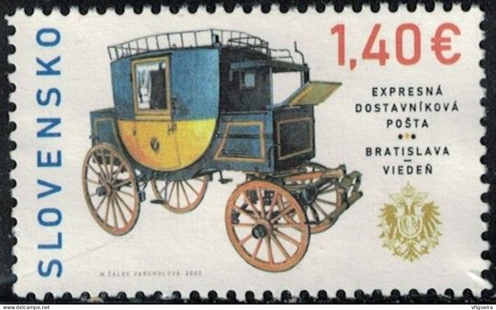 Slovaquie 2023 Used Service De Diligence Express Bratislava Vienne Y&T SK 881 SU - Used Stamps