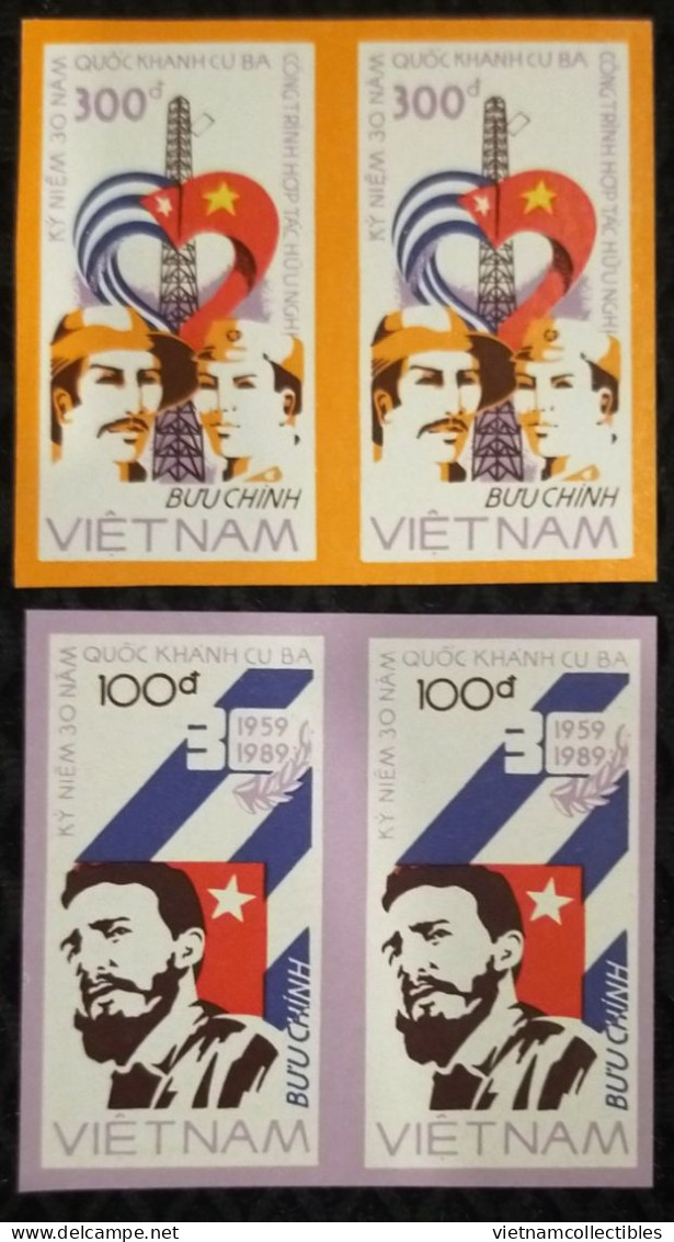 Vietnam Viet Nam MNH Imperf Stamps 1988 : 30th Anniversary Of Cuba Cuban Revolution / Fidel Castro (Ms553) - Vietnam