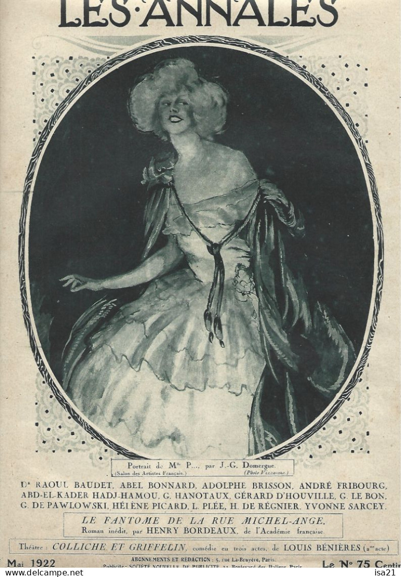 Les  ANNALES: 7 Mai 1922: La Langue Française, L'Education Nationale Par L'Armée, Salon Des Artistes Français, Etc. - 1900 - 1949