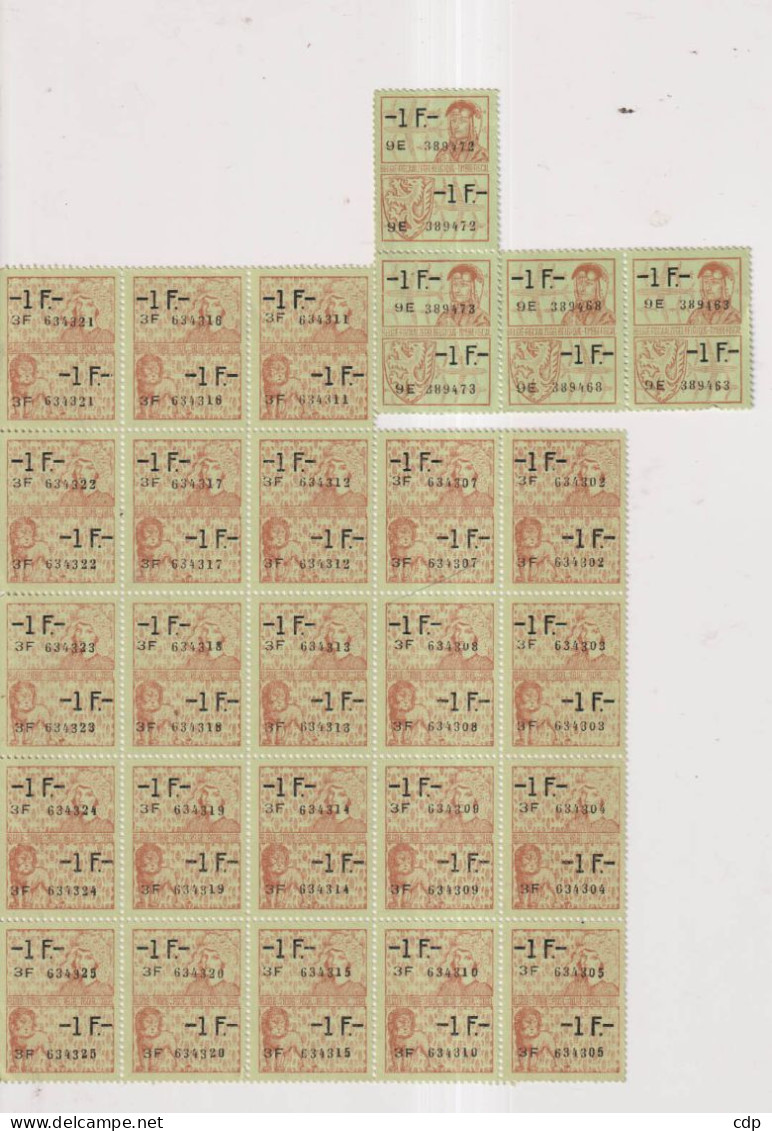 Lot 27 Timbres Fiscaux à 1fr Neufs - Timbres