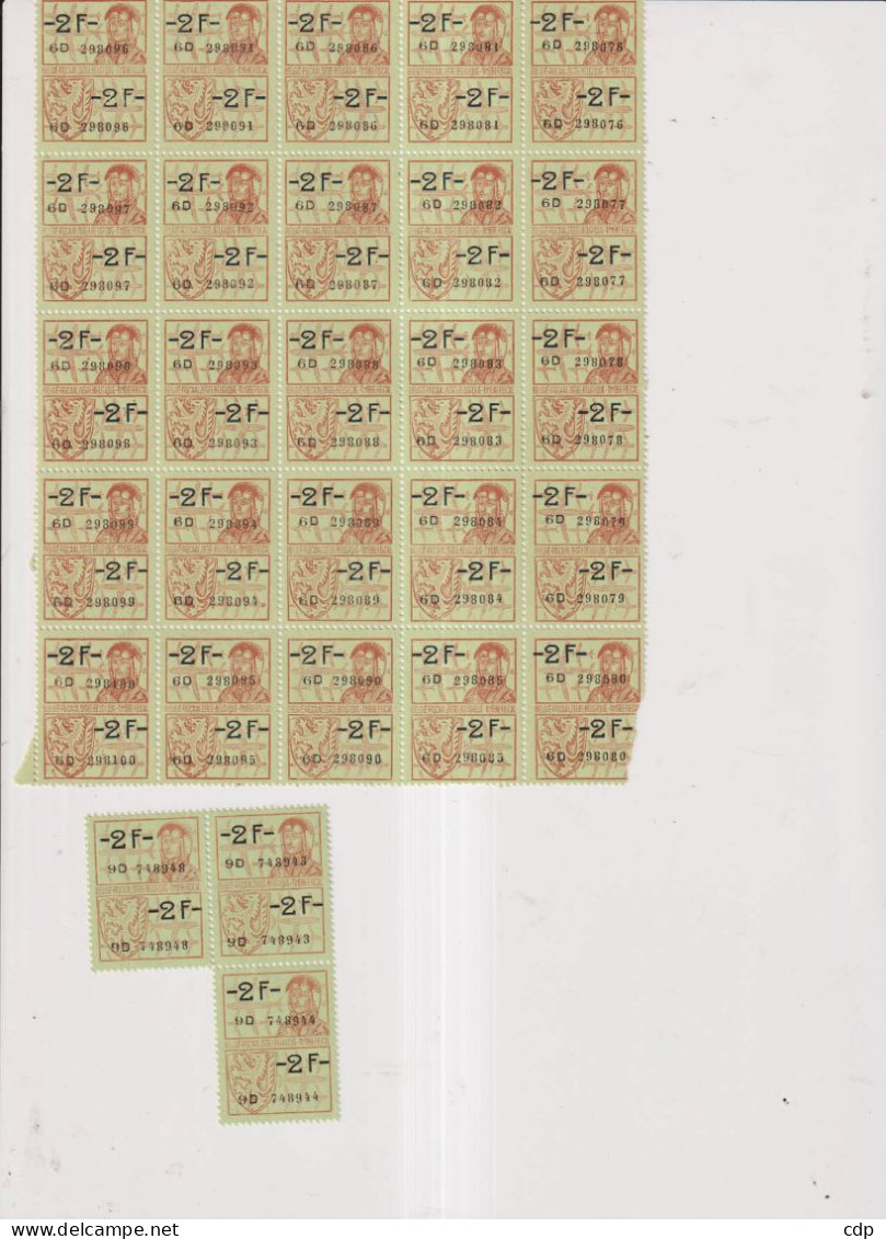 Lot 28 Timbres Fiscaux à 2fr Neufs - Stamps