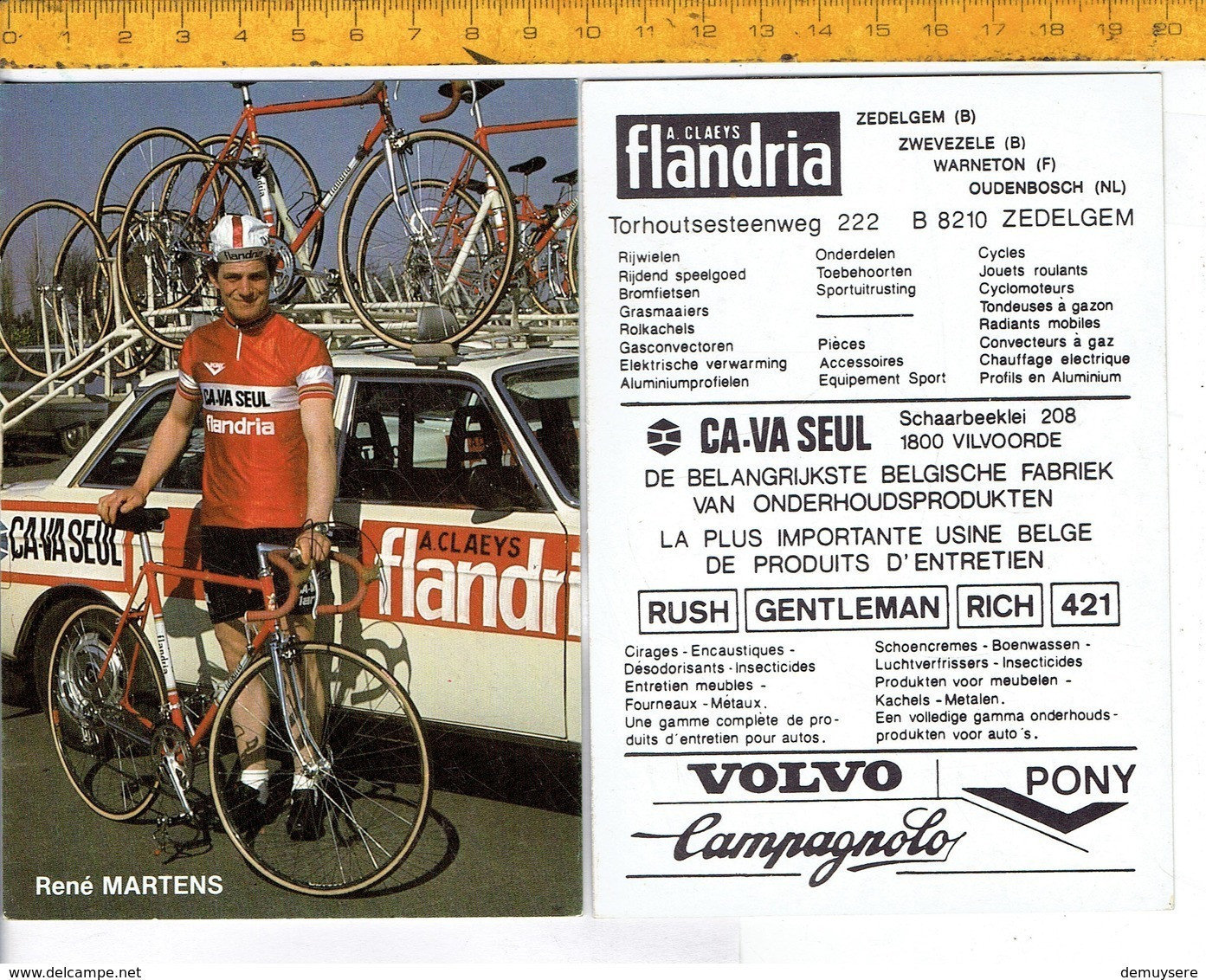 655 - CYCLISME - WIELRENNEN - MARTENS RENE - FLANDRIA - Ciclismo