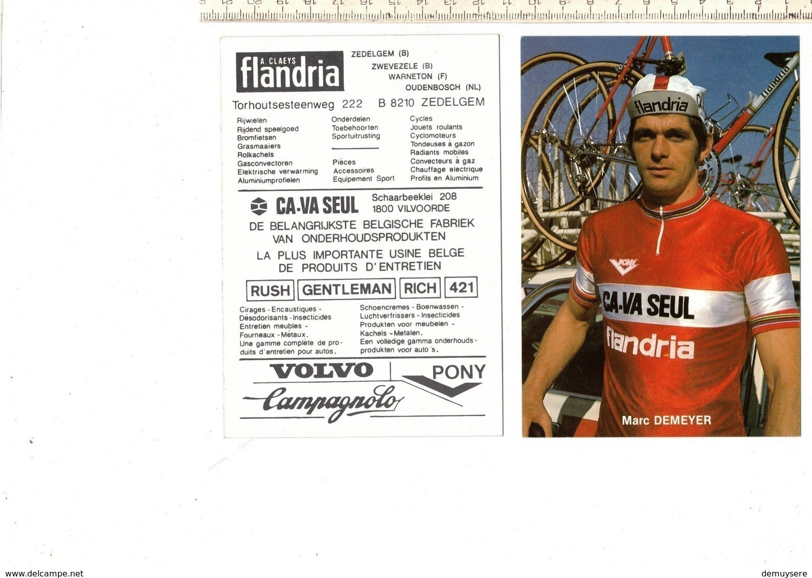 640 - CYCLISME - WIELRENNEN - DEMEYER MARC - FLANDRIA - Ciclismo