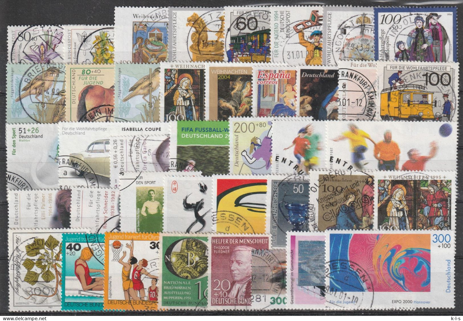 BRD: Posten Mit Div. Versch. Zuschlagswerten,  Gestpl./used - Vrac (max 999 Timbres)