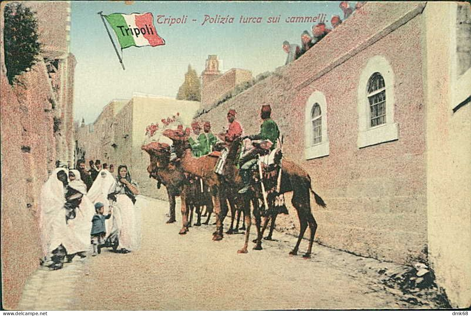 LIBIA / LIBYA - TRIPOLI - POLIZIA TURCA SUI CAMMELLI / TURKISH POLICE ON CAMELS - 1910s (12449) - Libyen