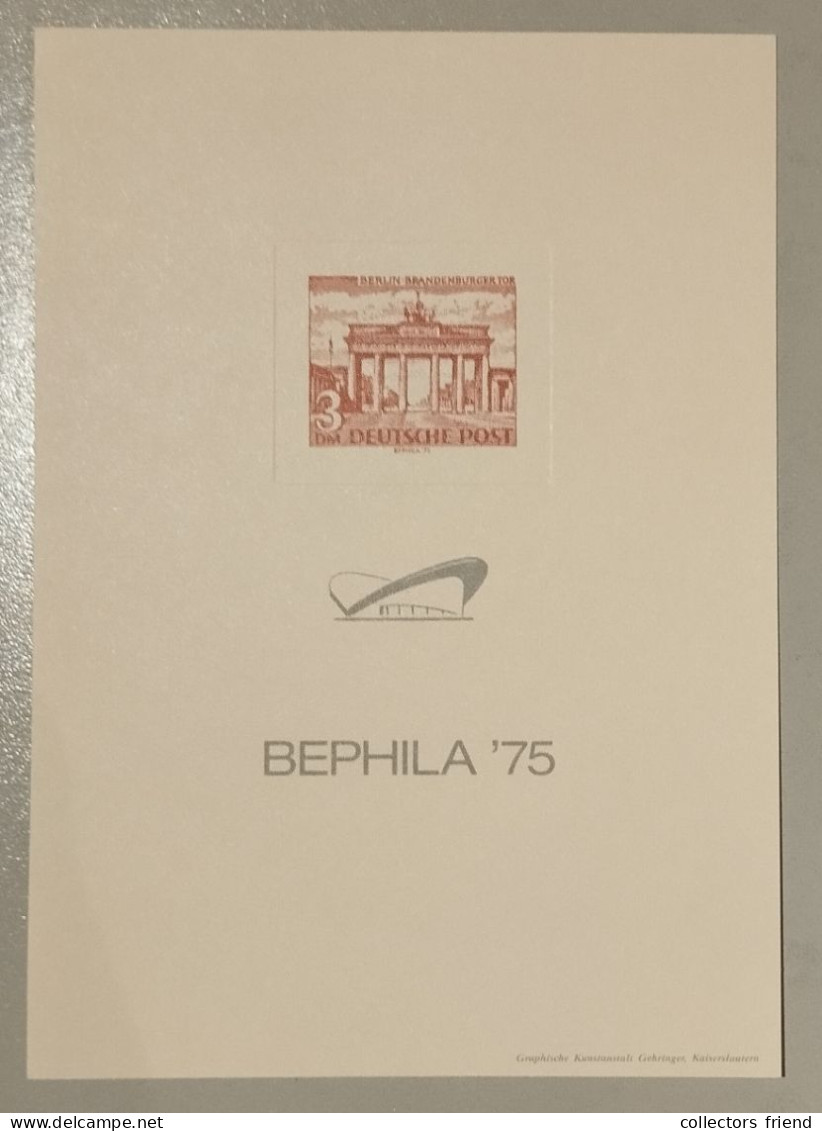 Berlin Vignettenblock Bephila 1975 - Otros & Sin Clasificación