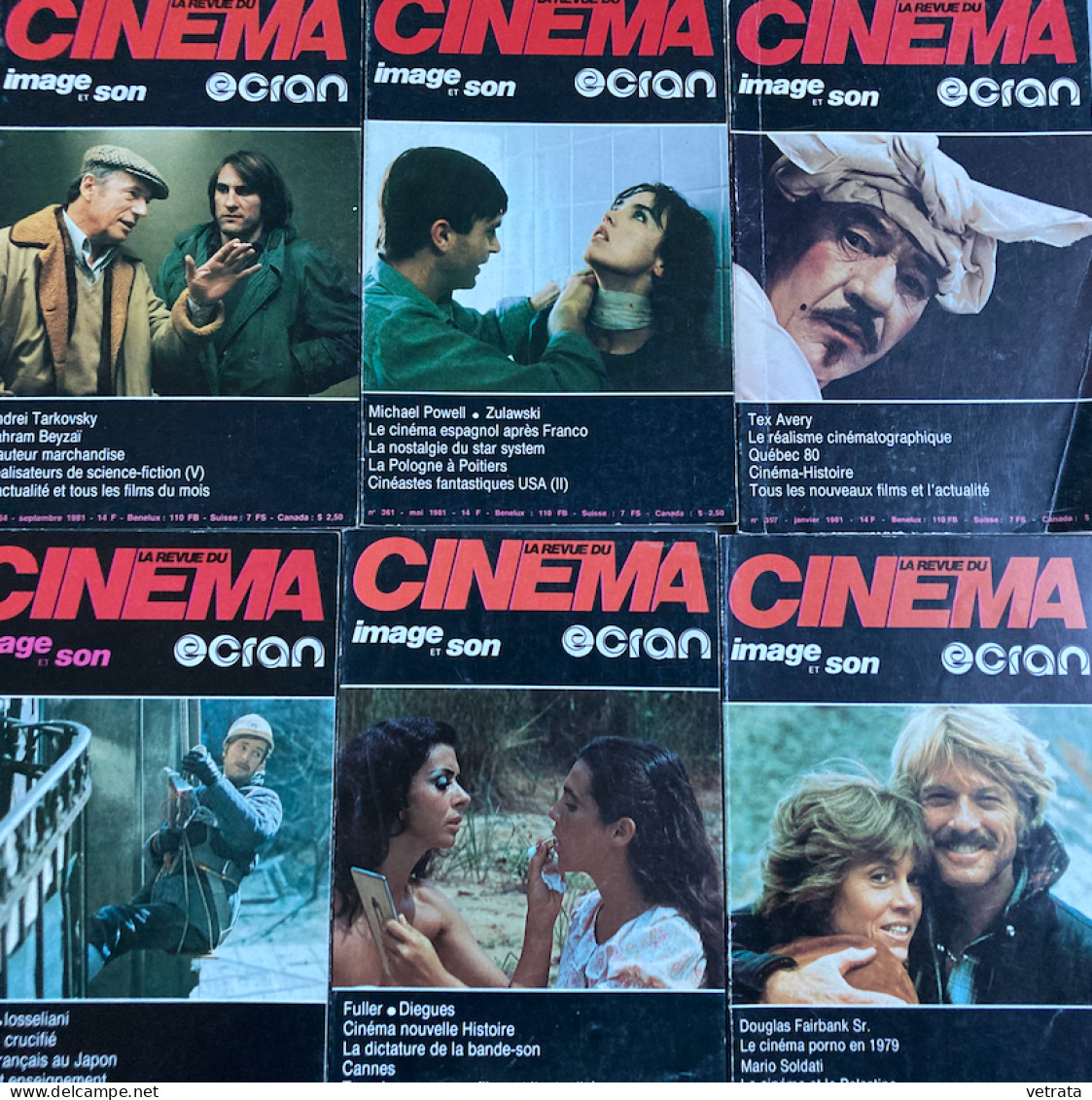 9 N° de la Revue du Cinéma Image & son (1978/81) = N°331/347/349/353/350/352/357/361 & 364