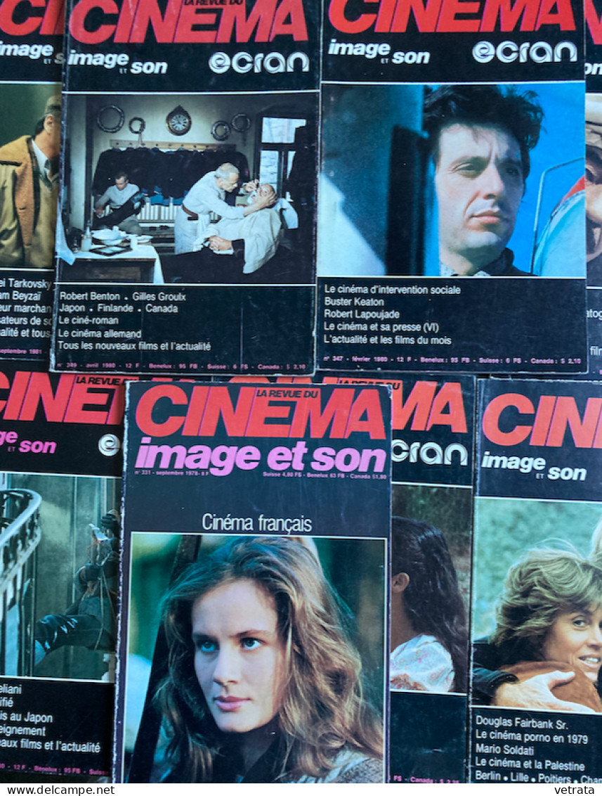 9 N° de la Revue du Cinéma Image & son (1978/81) = N°331/347/349/353/350/352/357/361 & 364