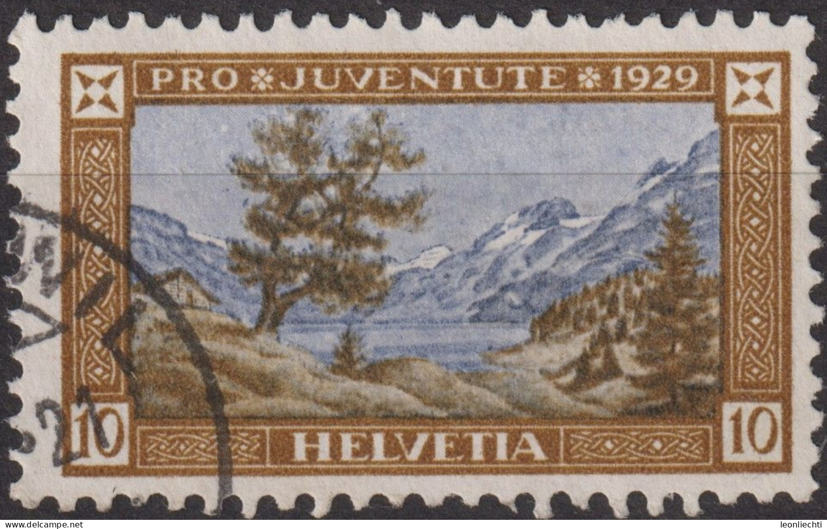 1929 Schweiz / Pro Juventute ° Zum:CH J50, Mi:CH 236, Yt:CH 236, Engstlensee, Bäume - Used Stamps